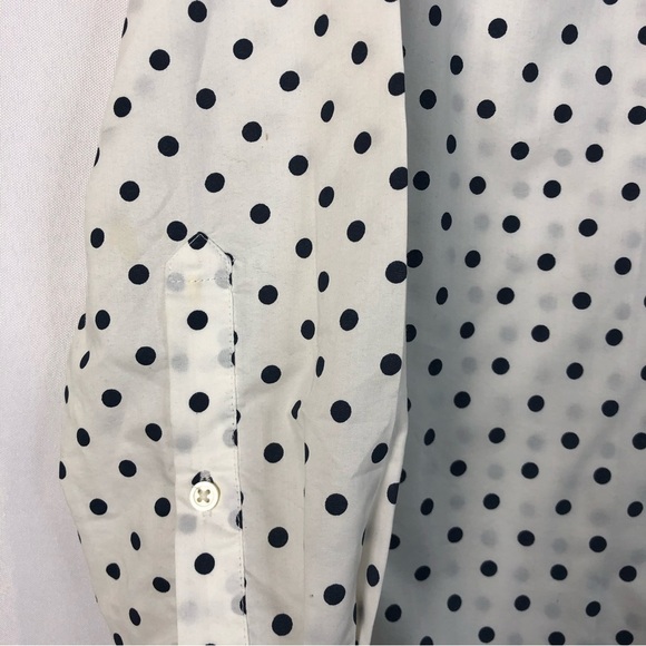 Gap White & Black Polka Dot Long Sleeve Button Down XS - Picture 5 of 5